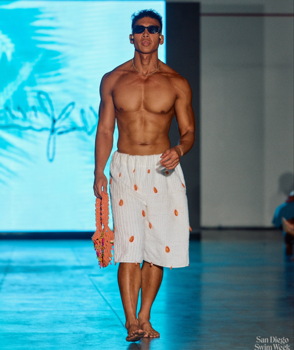 Orange Jewel Towel shorts