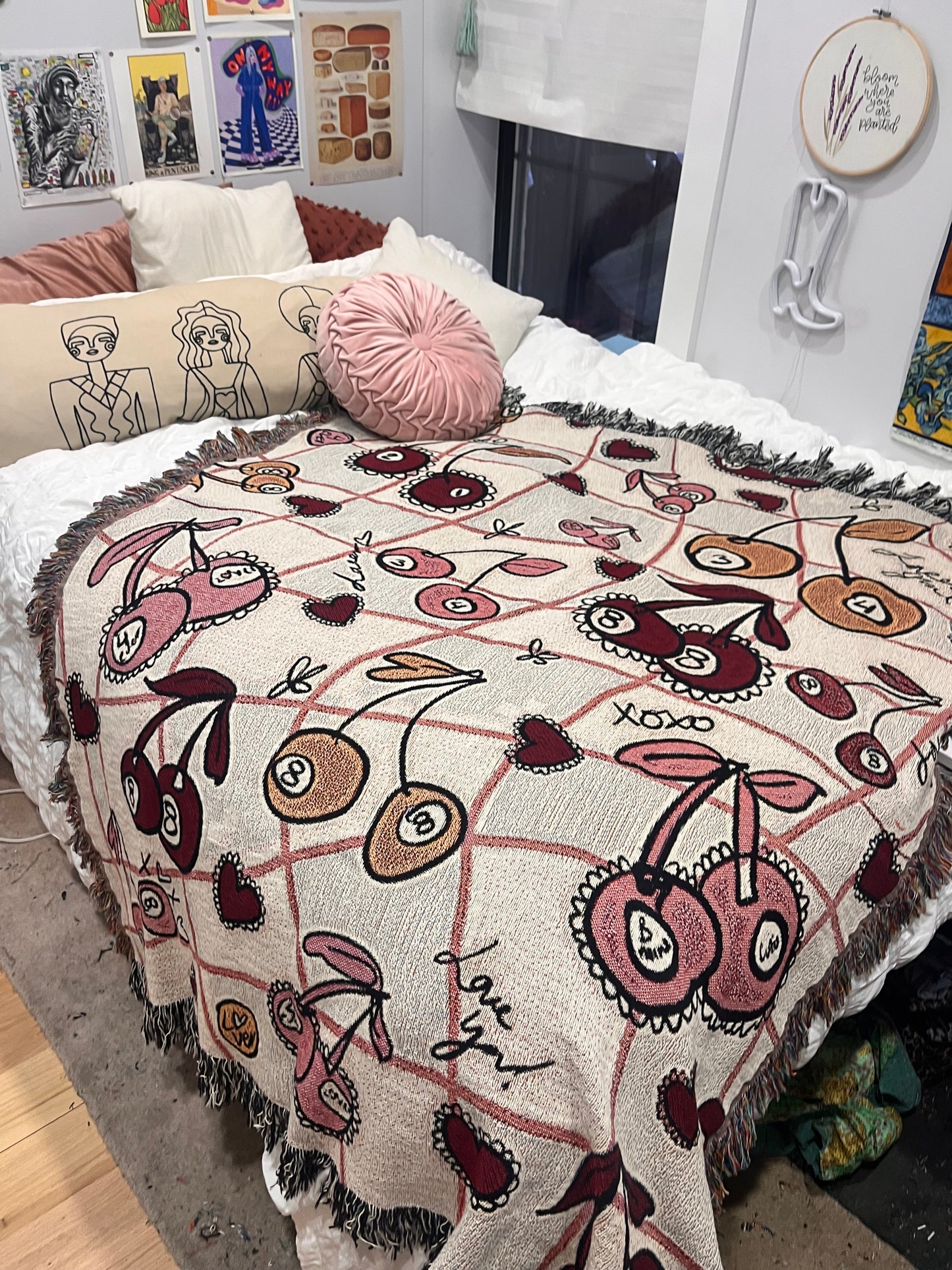 Valentines Billiard Cherries Blanket🍒🎱💖❤️🔥✨
