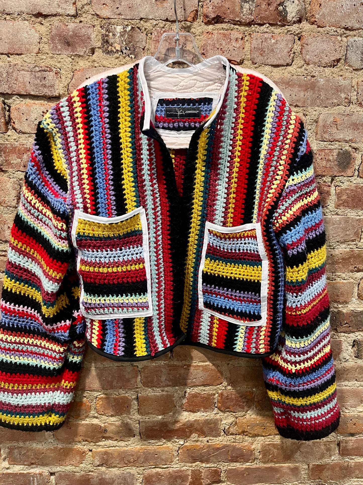 Stripe Crochet Blanket Jacket❤️🔥