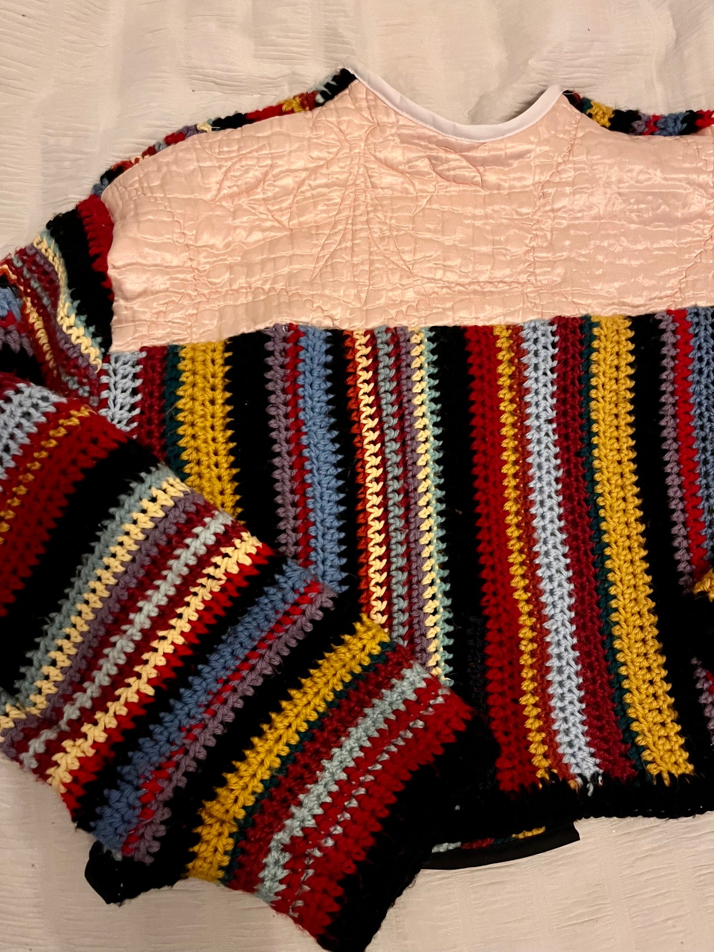 Stripe Crochet Blanket Jacket❤️🔥