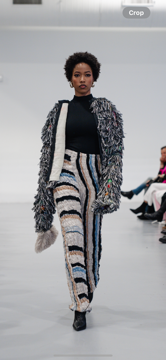 Striped Ruched blanket pants