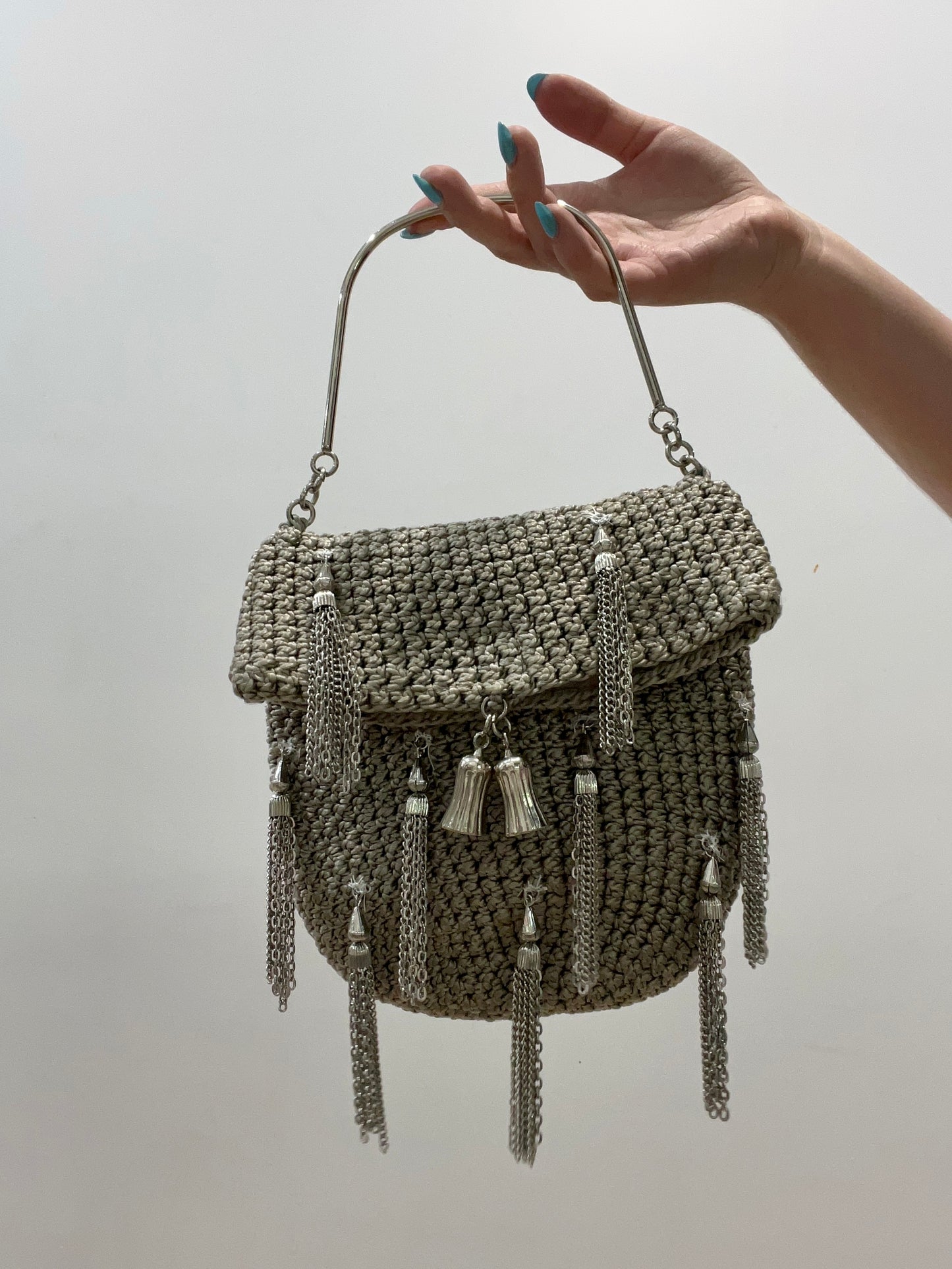 Metal Tassel bby bag🪩🤍✨