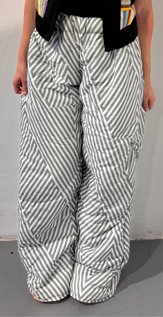 Striped bedding comforter pants
