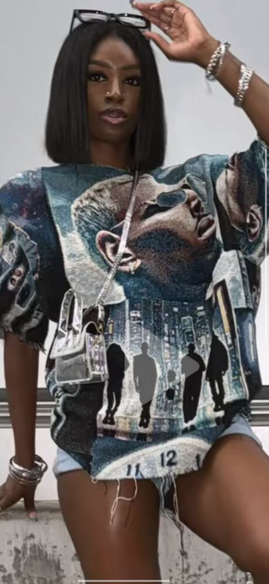 Chris brown custom blanket tee