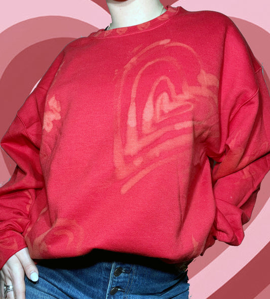 Heart dyed crewneck